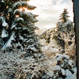 Blick aus Treppenhausfenster