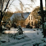 Blick ueber Anzuchtbeet zum Nachbargrundstueck im Sueden